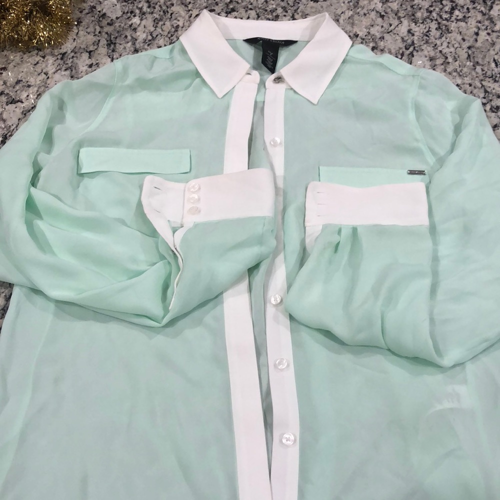 White House black market silk blouse